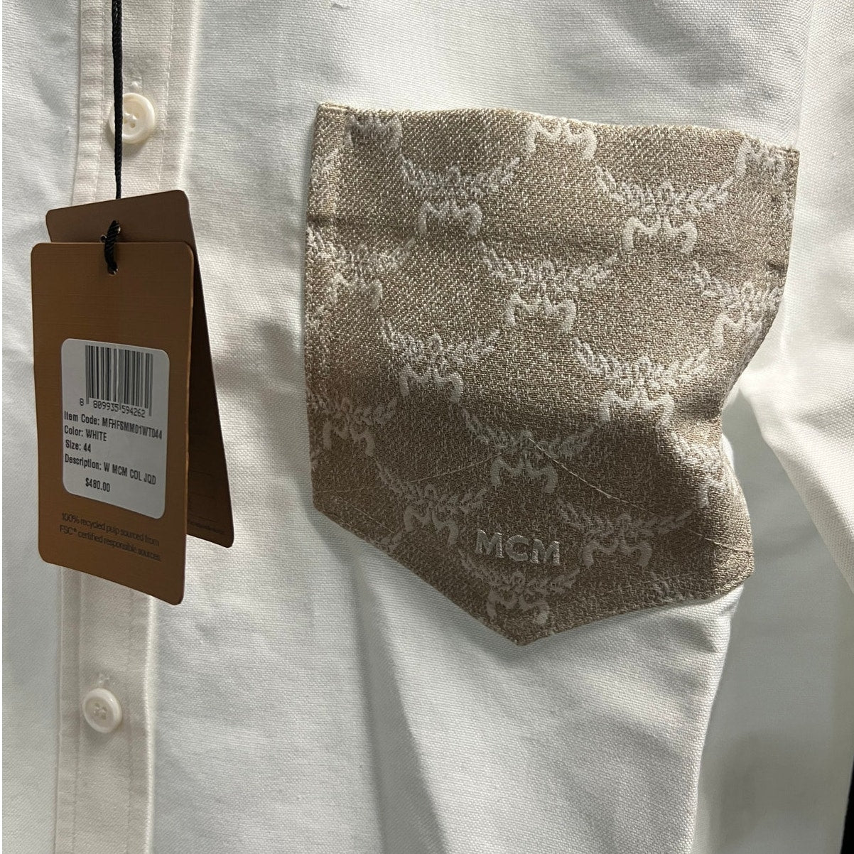 MCM Cropped Oxford shirt white NWT