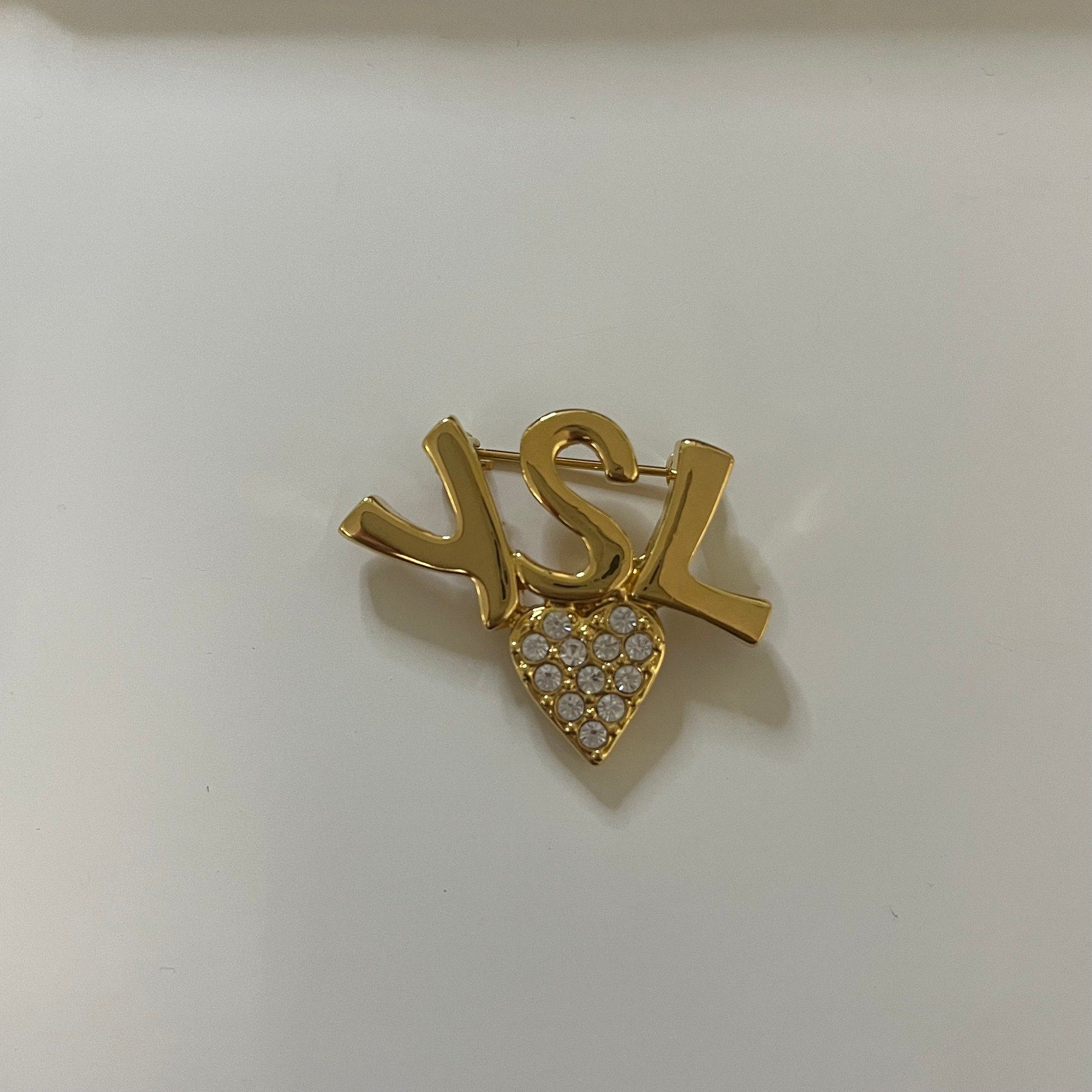 YSL Heart Brooch