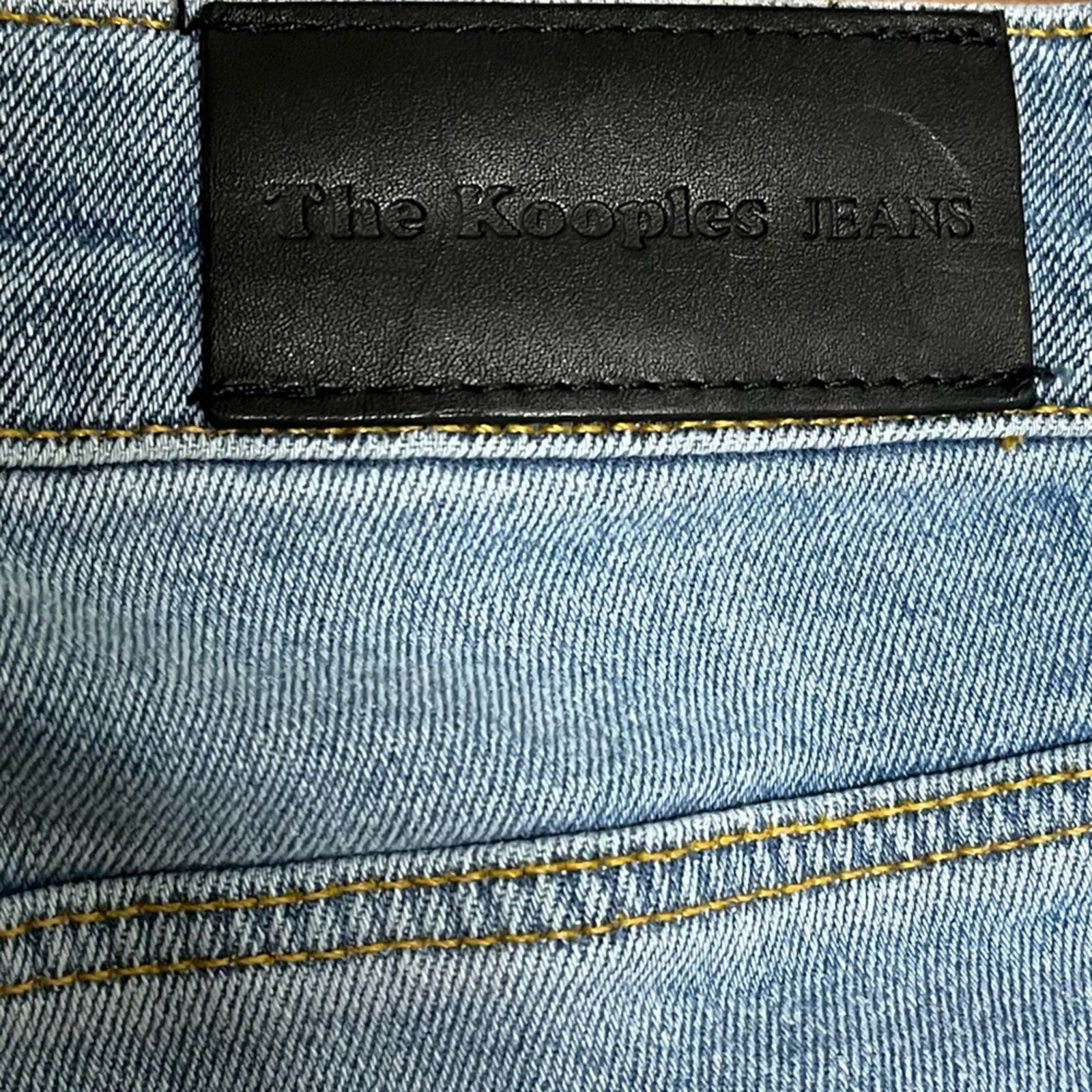 The Kooples Blue Ankle Cropped Jeans with Distressed Details