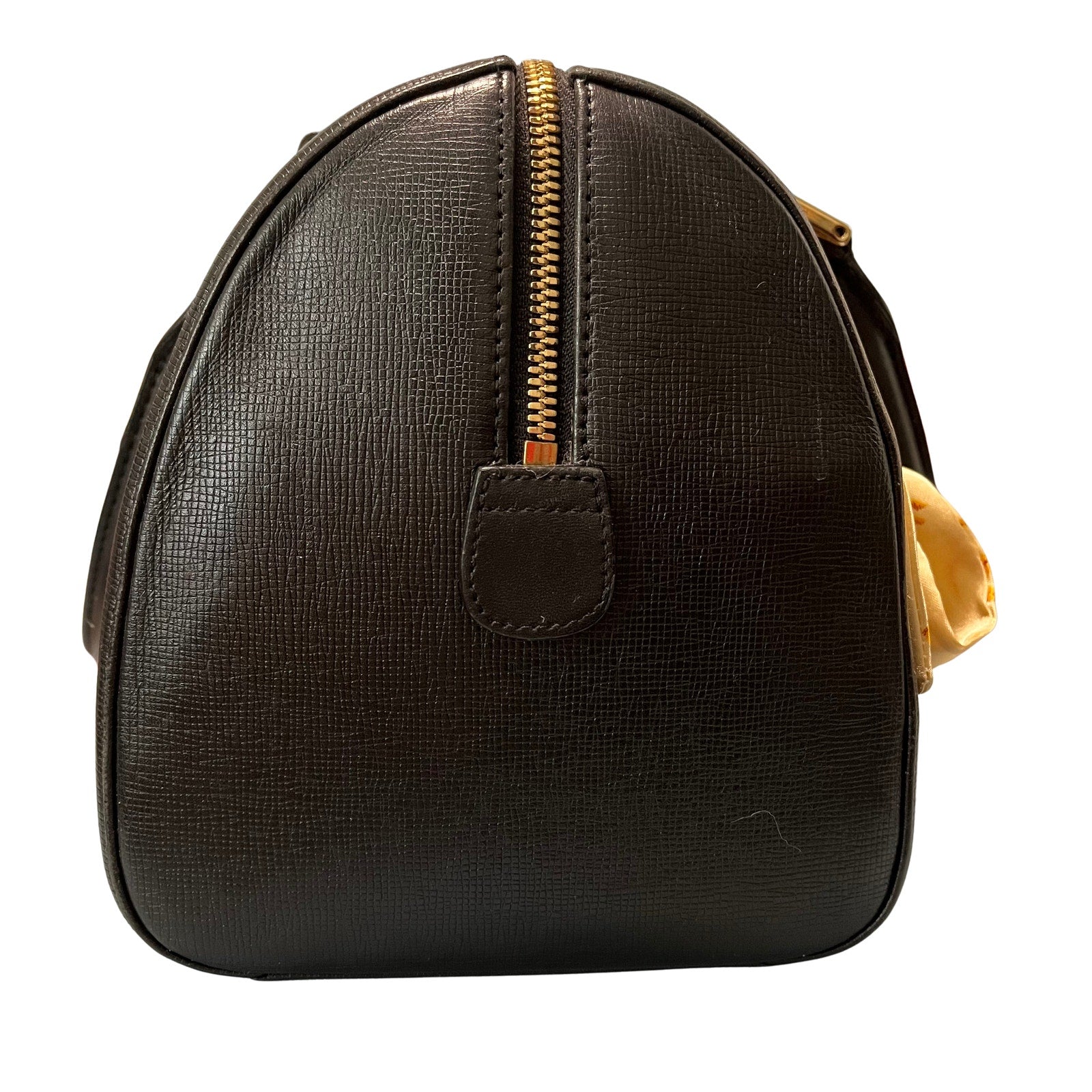 MCM Black Boston Bag in Saffiano Leather